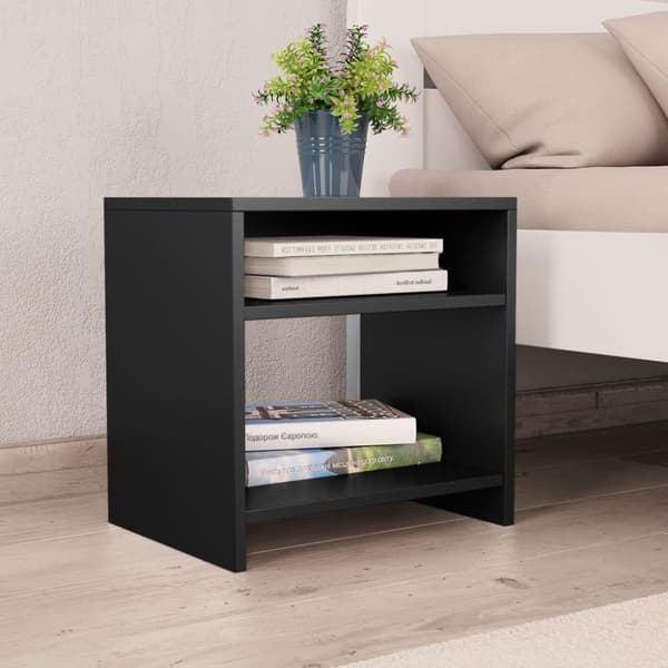 vidaXL Yöpöydät 2 kpl musta 40x30x40 cm tekninen puu - Yöpöydät