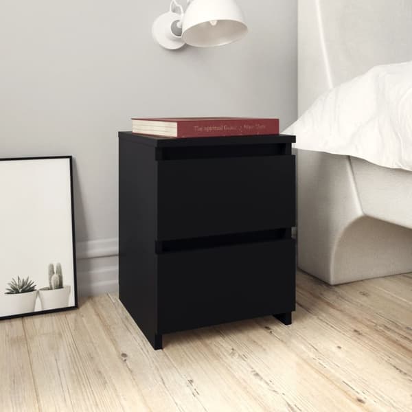 vidaXL sengebord 30x30x40 cm konstrueret træ sort - Natborde