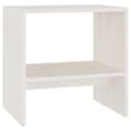Miniatyrbillede 3 af 9: vidaXL sengeskab 40x30,5x40 cm massivt fyrretræ hvid -  Natborde