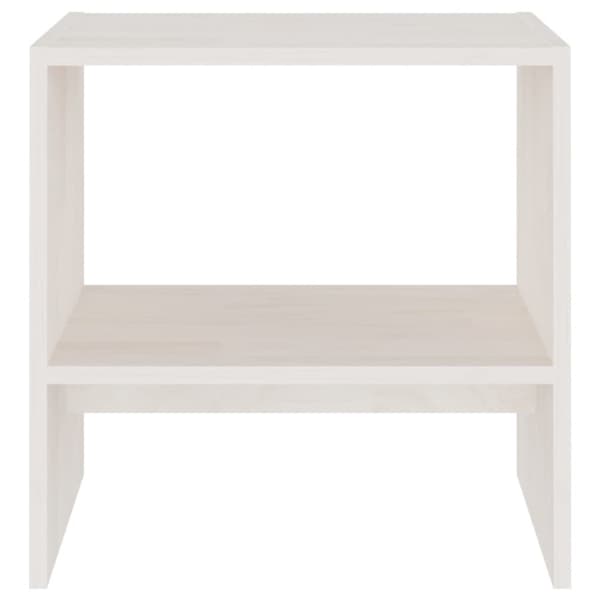 vidaXL sengeskab 40x30,5x40 cm massivt fyrretræ hvid -  Natborde
