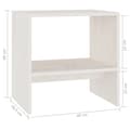 Miniatyrbillede 9 af 9: vidaXL sengeskab 40x30,5x40 cm massivt fyrretræ hvid -  Natborde