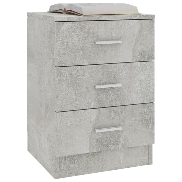 vidaXL Yöpöydät 2 kpl betoninharmaa 38x35x56 cm tekninen puu - Yöpöydät