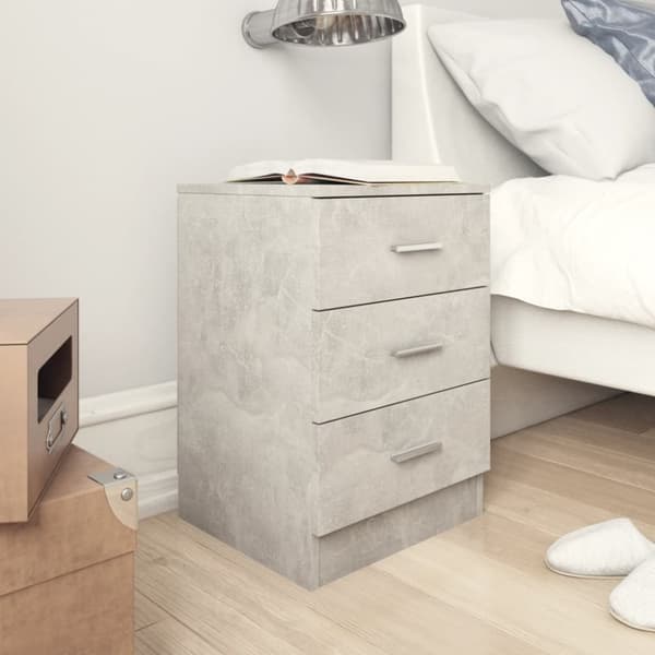 vidaXL Yöpöydät 2 kpl betoninharmaa 38x35x56 cm tekninen puu -  Yöpöydät