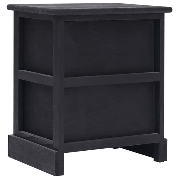 vidaXL Sängbord 2 st svart 38x28x45 cm kejsarträ - Nattduksbord