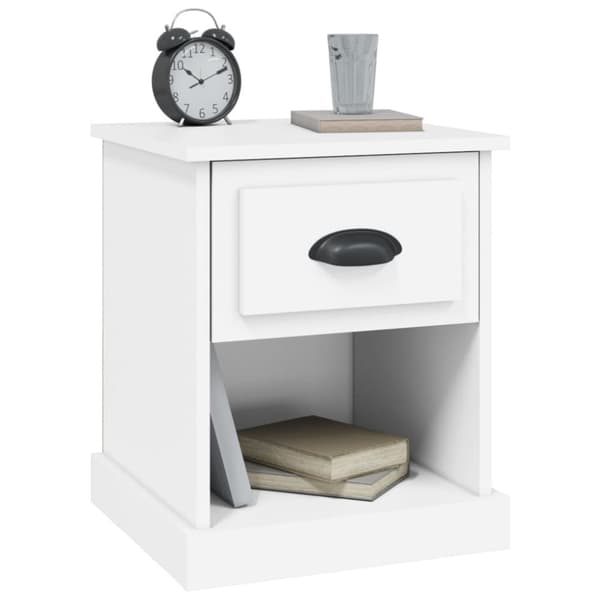 vidaXL Sängbord 2 st vit 39x39x47,5 cm konstruerat trä - Nattduksbord