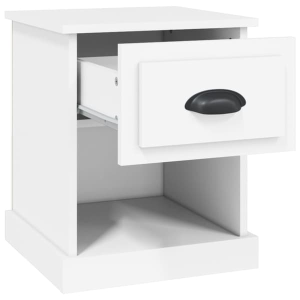 vidaXL Sängbord 2 st vit 39x39x47,5 cm konstruerat trä - Nattduksbord