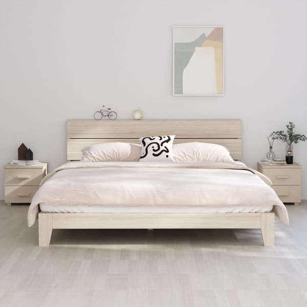 vidaXL sengeskab HAMAR 2 stk. 40x35x44,5 cm fyrretræ honningfarvet - Natborde