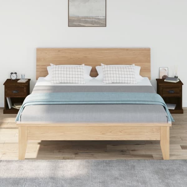 vidaXL sengeborde 2 stk. 39x39x47,5 cm konstrueret træ brunt eg -  Natborde
