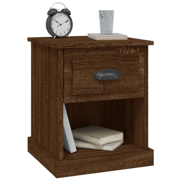 vidaXL sengeborde 2 stk. 39x39x47,5 cm konstrueret træ brunt eg -  Natborde