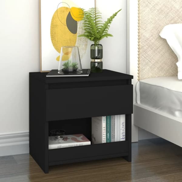 vidaXL sengeborde 2 stk. 40x30x39 cm spånplade sort - Natborde