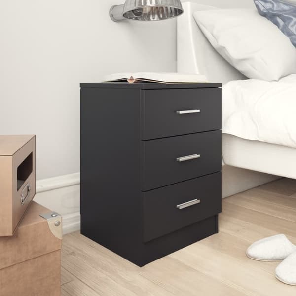 vidaXL sengeborde 2 stk. 38x35x56 cm konstrueret træ sort - Natborde