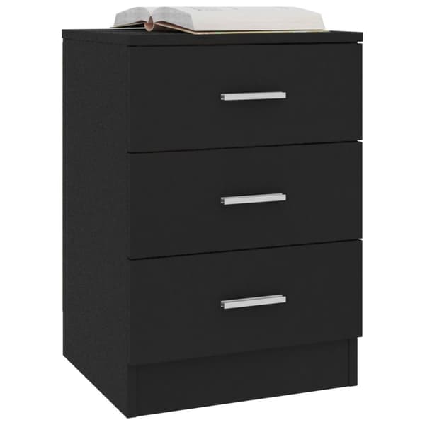 vidaXL sengeborde 2 stk. 38x35x56 cm konstrueret træ sort - Natborde