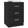 Miniatyrbillede 5 af 7: vidaXL sengeborde 2 stk. 38x35x56 cm konstrueret træ sort -  Natborde