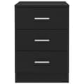 Miniatyrbillede 6 af 7: vidaXL sengeborde 2 stk. 38x35x56 cm konstrueret træ sort -  Natborde