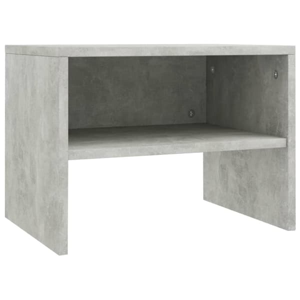 vidaXL Sängbord 2 st betonggrå 40x30x30 cm konstruerat trä - Nattduksbord