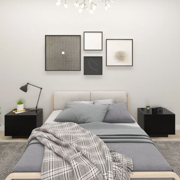 vidaXL sengeskab 100x35x40 cm konstrueret træ sort -  Natborde