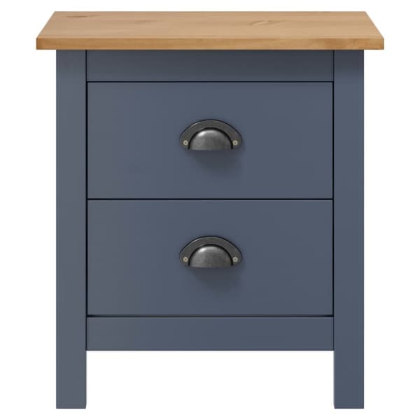 vidaXL Yöpöydät Hill 2 kpl harmaa 46x35x49,5 cm mänty - Yöpöydät