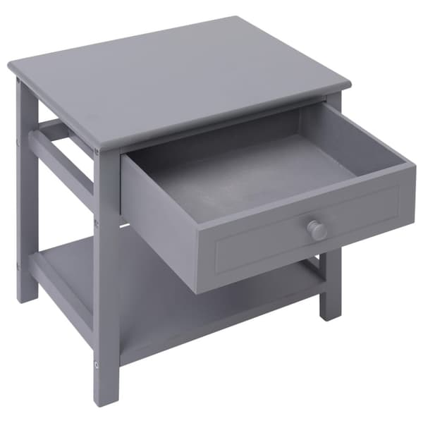 vidaXL Yöpöydät 2kpl harmaa 40x29x42 cm keisaripuu -  Yöpöydät