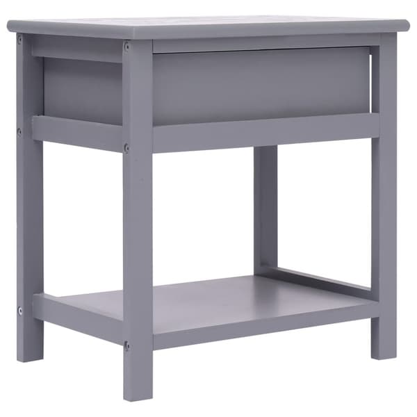 vidaXL Yöpöydät 2kpl harmaa 40x29x42 cm keisaripuu - Yöpöydät