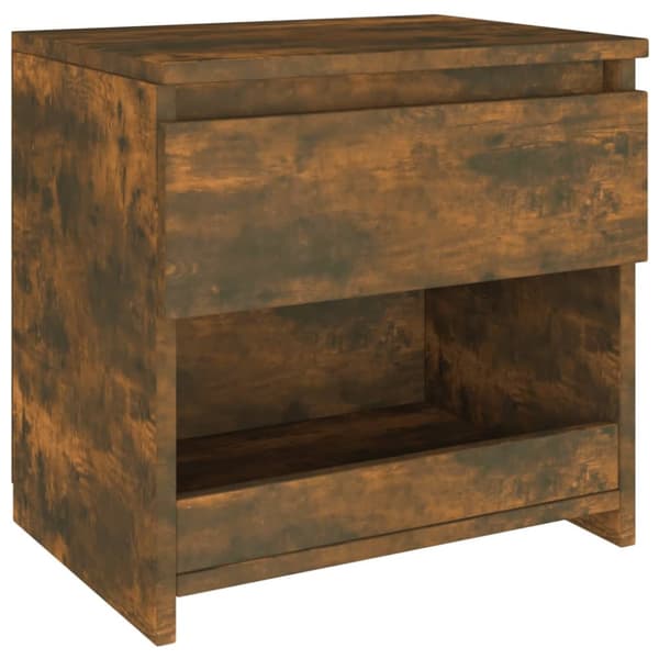 vidaXL sengebord 40x30x39 cm konstrueret træ røget egetræsfarve -  Natborde