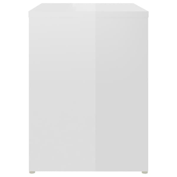 vidaXL sengeskabe 2 stk. 40x30x40 cm spånplade hvid højglans -  Natborde
