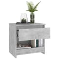 Miniatyrbillede 4 af 9: vidaXL sengeborde 2 stk. 40x30x39 cm spånplade betongrå -  Natborde
