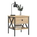 Pikkukuva 4 / 11: vidaXL Yöpöytä Sonoma-tammi 40x42x45 cm tekninen puu -  Yöpöydät
