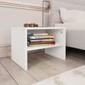 Miniatyrbillede 3 af 8: vidaXL sengeborde 2 stk. 40x30x30 cm konstrueret træ hvid -  Natborde