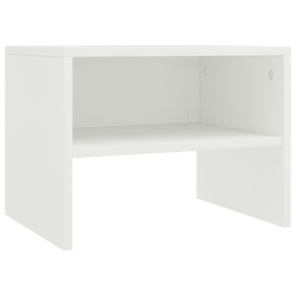 vidaXL sengeborde 2 stk. 40x30x30 cm konstrueret træ hvid - Natborde