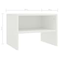 Miniatyrbillede 8 af 8: vidaXL sengeborde 2 stk. 40x30x30 cm konstrueret træ hvid -  Natborde