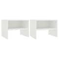 Miniatyrbillede 1 af 8: vidaXL sengeborde 2 stk. 40x30x30 cm konstrueret træ hvid -  Natborde