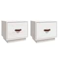 Miniatyrbillede 3 af 10: vidaXL sengeborde 2 stk. 40x34x35 cm massivt fyrretræ hvid -  Natborde