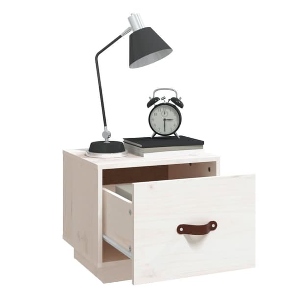 vidaXL sengeborde 2 stk. 40x34x35 cm massivt fyrretræ hvid -  Natborde