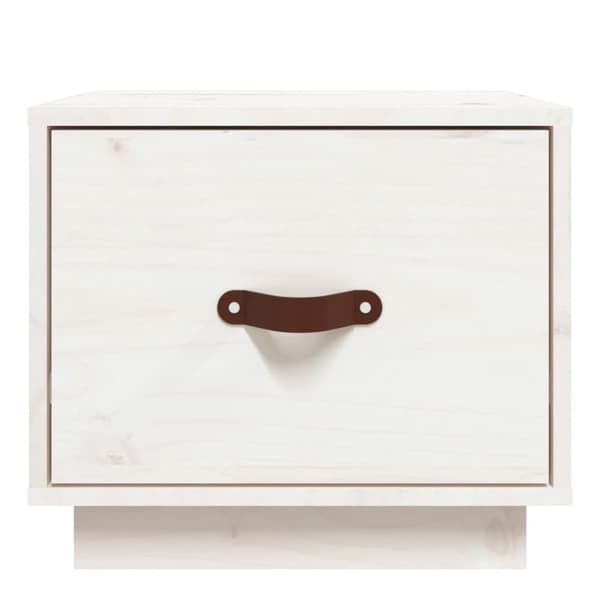 vidaXL sengeborde 2 stk. 40x34x35 cm massivt fyrretræ hvid -  Natborde