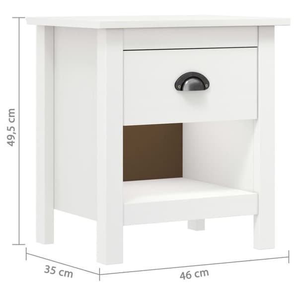 vidaXL sengebord Hill 2 stk. 46x35x49,5 cm massivt fyrretræ - Natborde