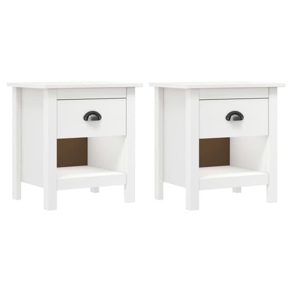 vidaXL sengebord Hill 2 stk. 46x35x49,5 cm massivt fyrretræ - Natborde