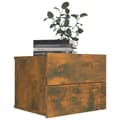 Miniatyrbillede 4 af 11: vidaXL sengeborde 2 stk. 40x30x30 cm konstrueret træ røget egetræ -  Natborde