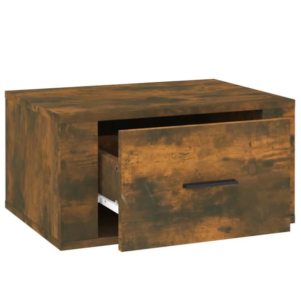 vidaXL væghængte sengeborde 2 stk. 50x36x25 cm røget egetræsfarve - Natborde