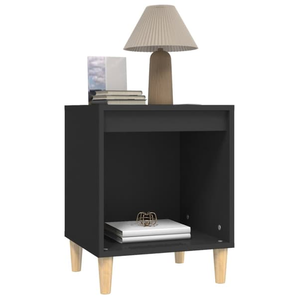 vidaXL sengebord 40x35x50 cm konstrueret træ sort - Natborde