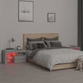 Miniatyrbillede 7 af 11: vidaXL sengeborde 2 stk. med LED-lys 70x36,5x40 cm grå sonoma-eg -  Natborde