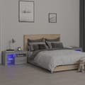 Miniatyrbillede 1 af 11: vidaXL sengeborde 2 stk. med LED-lys 70x36,5x40 cm grå sonoma-eg -  Natborde