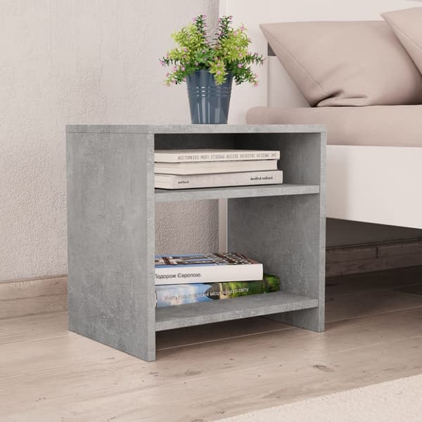 vidaXL sengebord 40x30x40 cm konstrueret træ Betongrå - Natborde