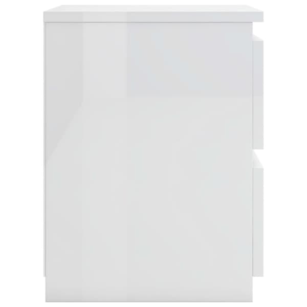 vidaXL Sängbord vit högglans 30x30x40 cm konstruerat trä - Nattduksbord