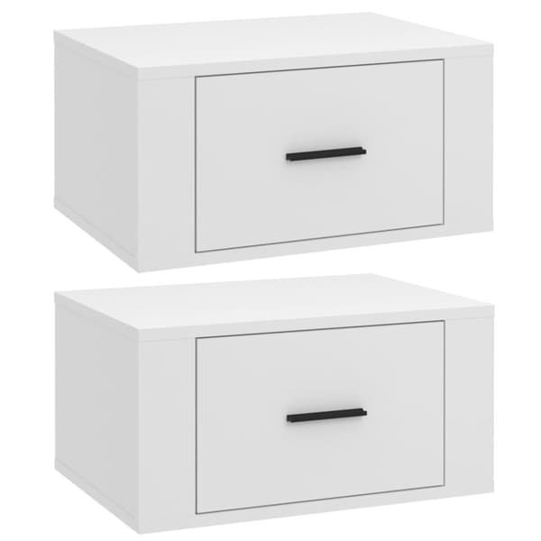 vidaXL væghængte sengeborde 2 stk. 50x36x25 cm hvid -  Natborde