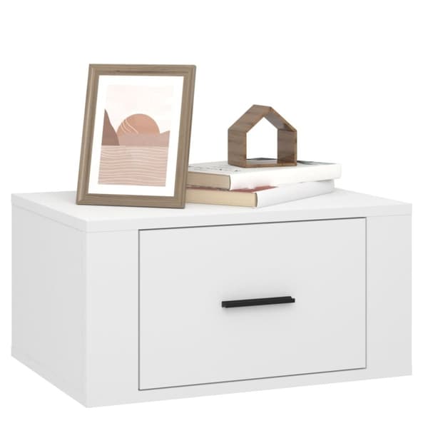 vidaXL væghængte sengeborde 2 stk. 50x36x25 cm hvid - Natborde