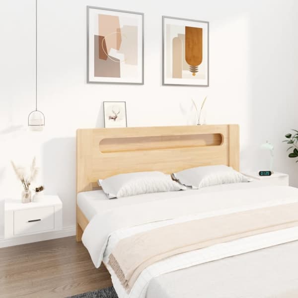 vidaXL væghængte sengeborde 2 stk. 50x36x25 cm hvid -  Natborde