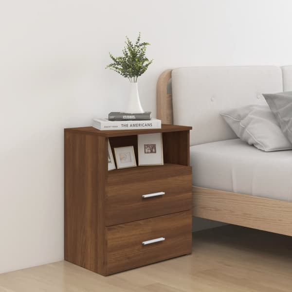 vidaXL Yöpöydät 2 kpl ruskea tammi 50x32x60 cm - Yöpöydät