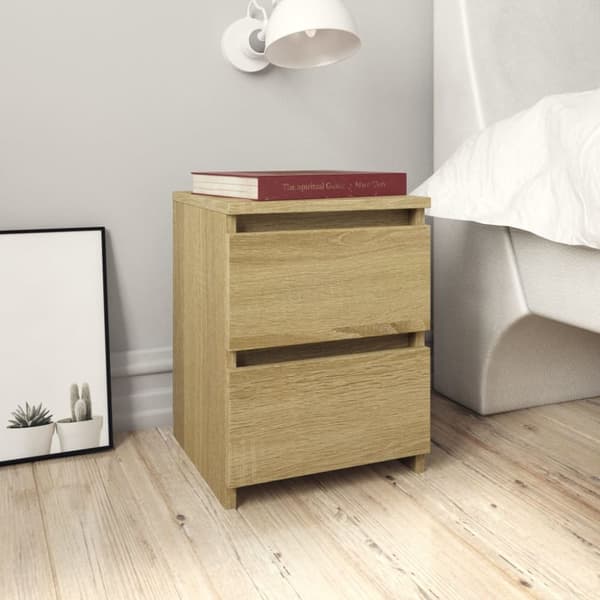 vidaXL sengebord 30x30x40 cm konstrueret træ sonoma-eg -  Natborde