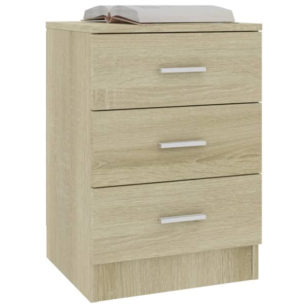 vidaXL sengeborde 2 stk. 38x35x56 cm konstrueret træ sonoma-eg - Natborde