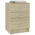 Miniatyrbillede 5 af 8: vidaXL sengeborde 2 stk. 38x35x56 cm konstrueret træ sonoma-eg -  Natborde